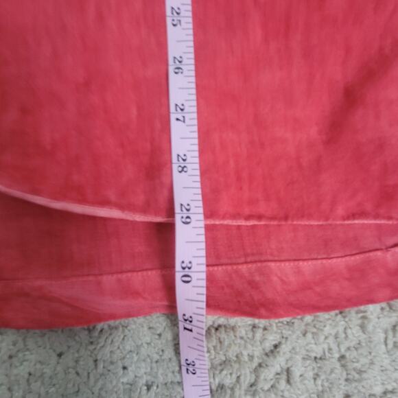 Elemente Clemente Linen Blazer Womens 3 (L) Red Oversized Jacket Button Pockets - Picture 5 of 14